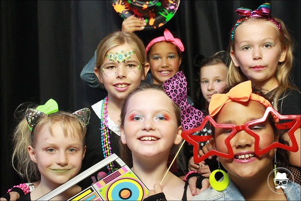 Kids party photo booth hire props